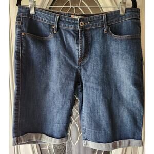 Levis 545 Cuffed Bermuda Jean Denim Shorts Size 12
